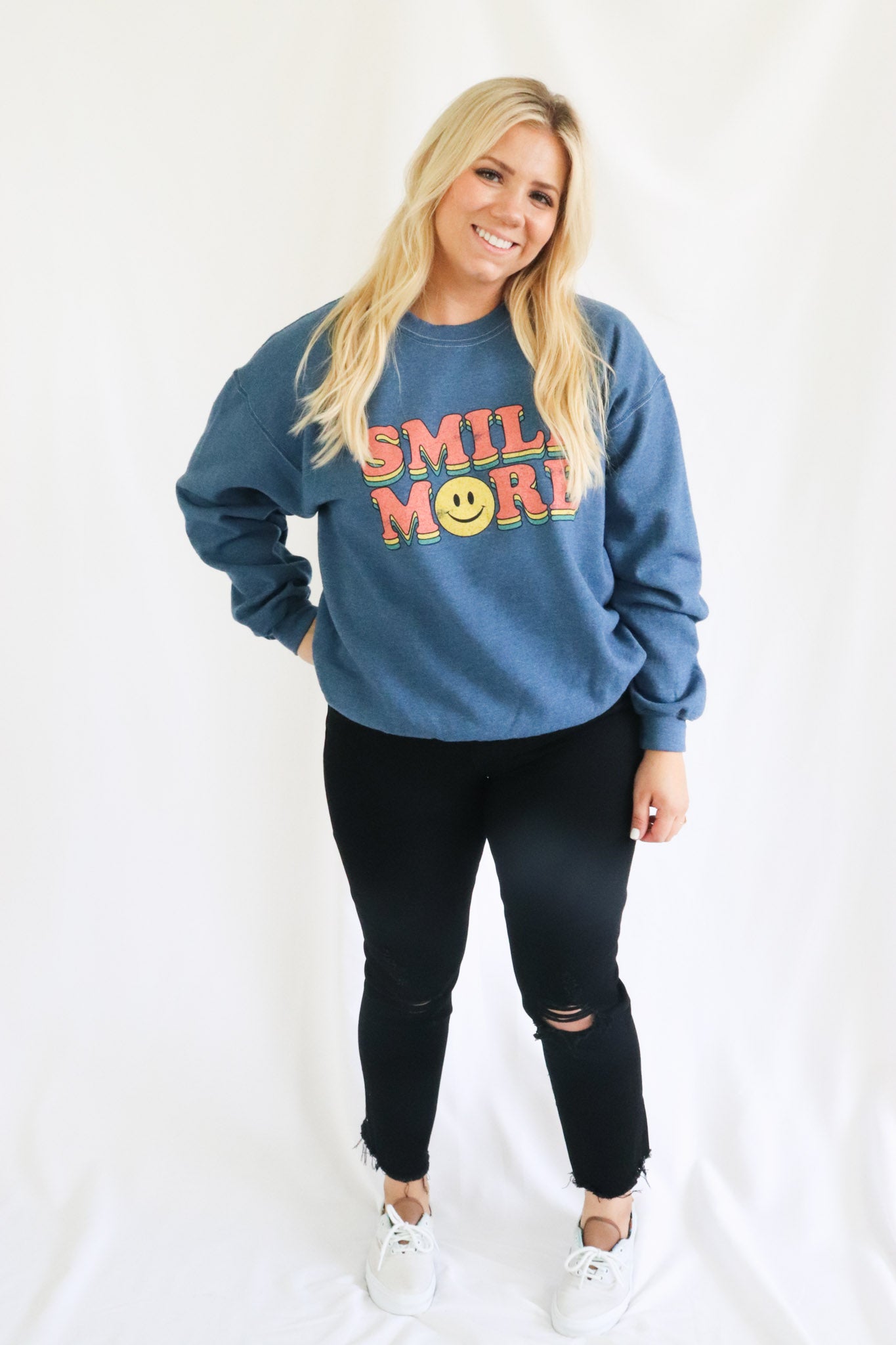 Smile More Sweatshirt - Brooklynn Avenue