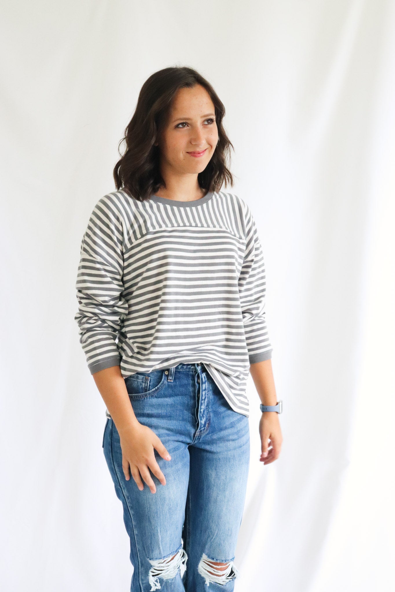 Sadie Striped Long Sleeve Tee - Brooklynn Avenue