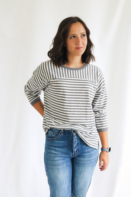 Sadie Striped Long Sleeve Tee - Brooklynn Avenue