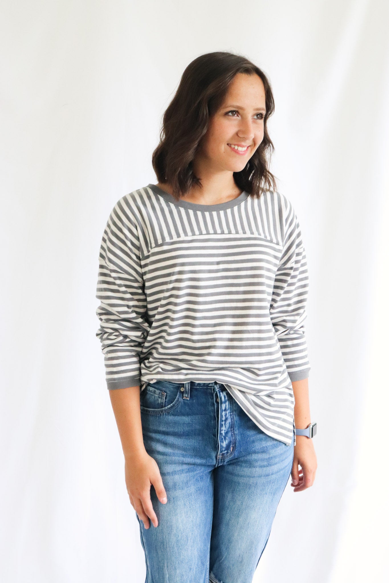 Sadie Striped Long Sleeve Tee - Brooklynn Avenue