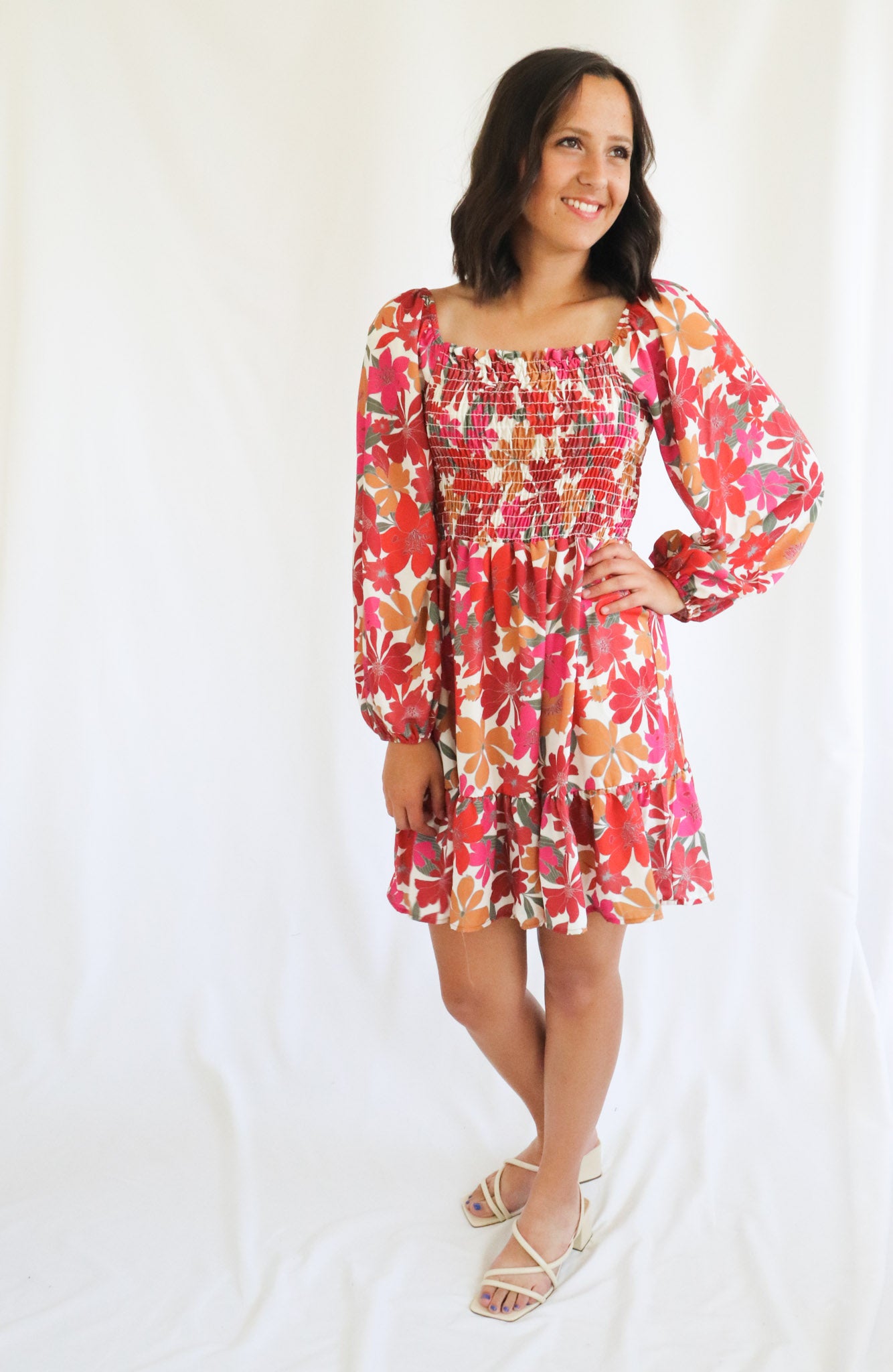 Fall Floral Dress - Brooklynn Avenue