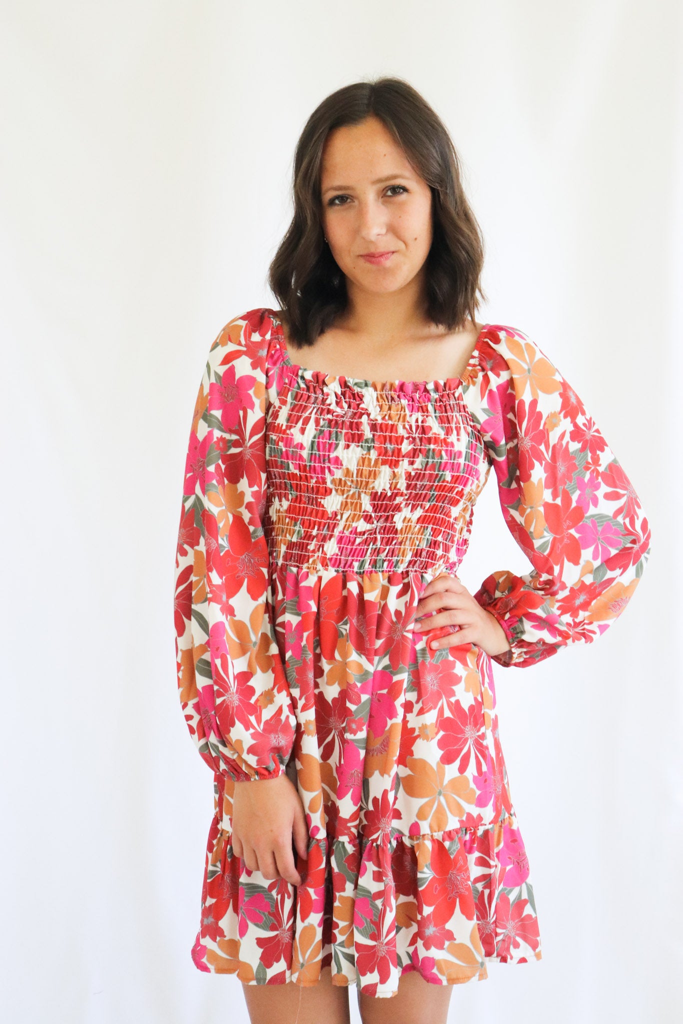 Fall Floral Dress - Brooklynn Avenue