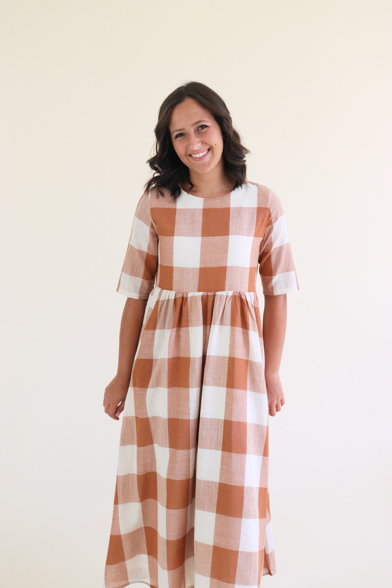 Orange You Plaid Dress