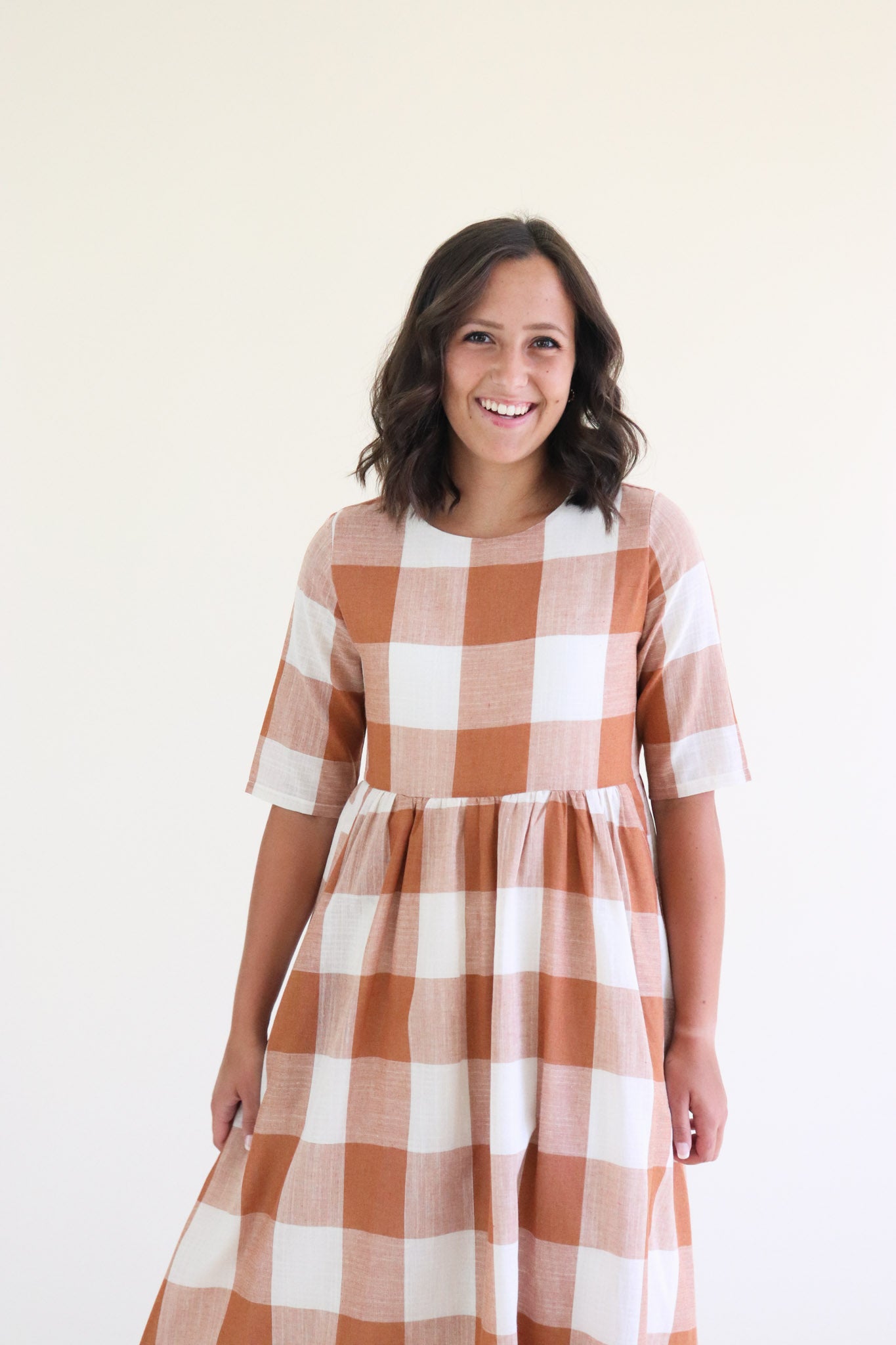 Orange You Plaid Dress