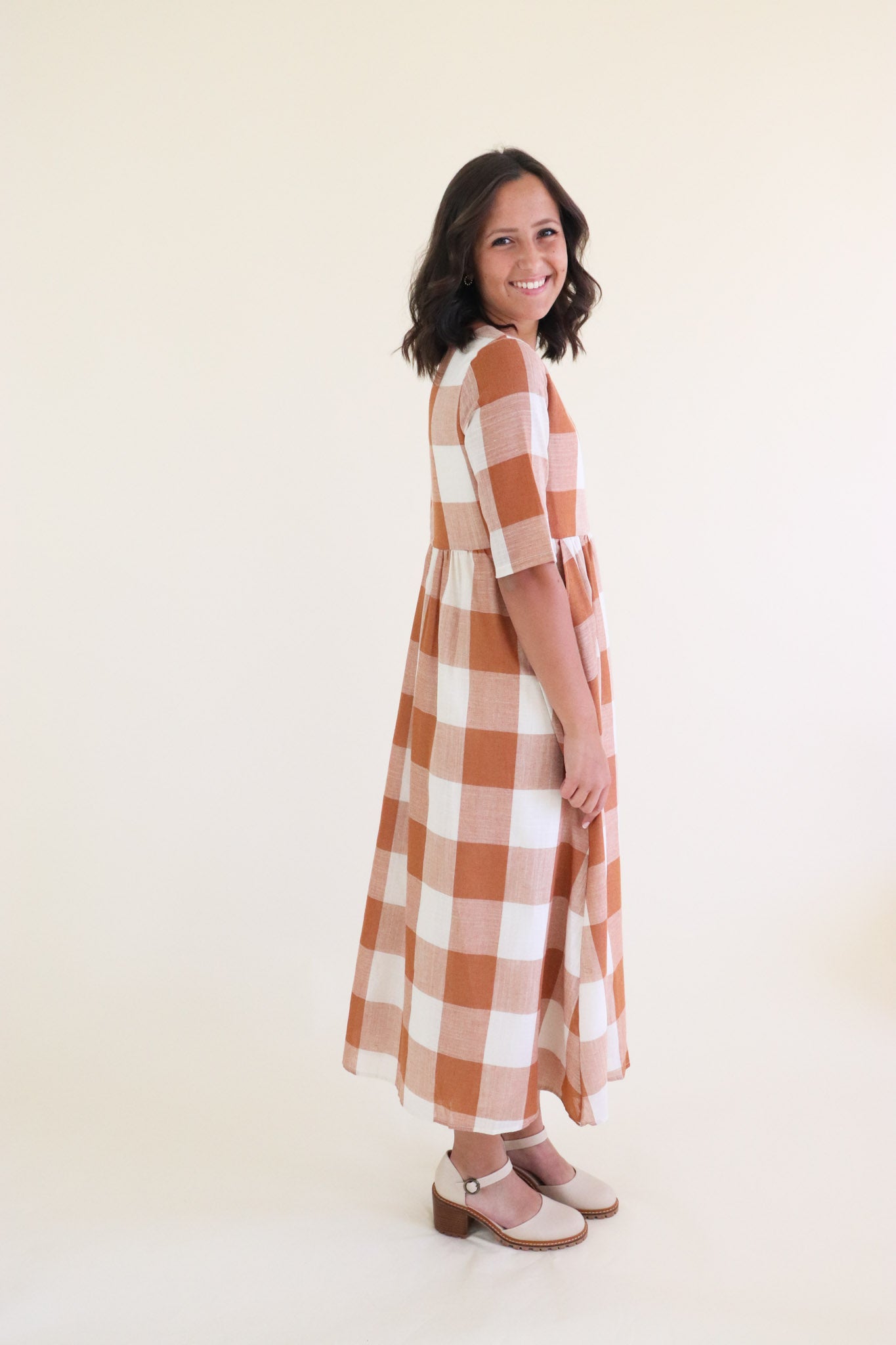 Orange You Plaid Dress