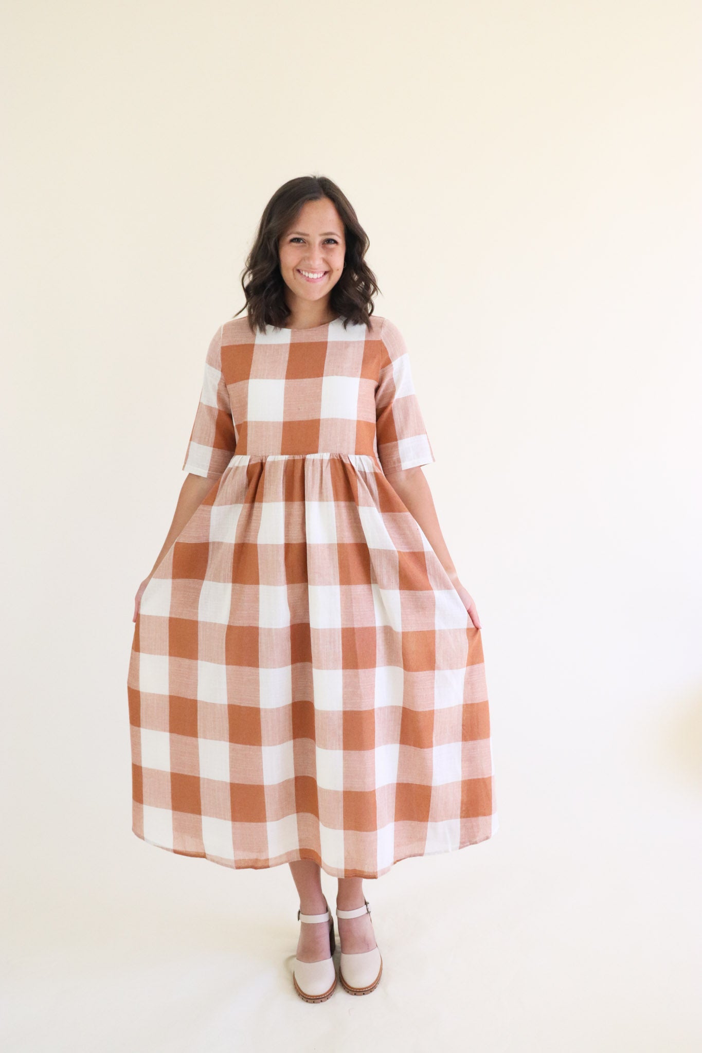 Orange You Plaid Dress