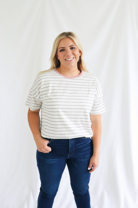 Madi Striped Tee - Brooklynn Avenue