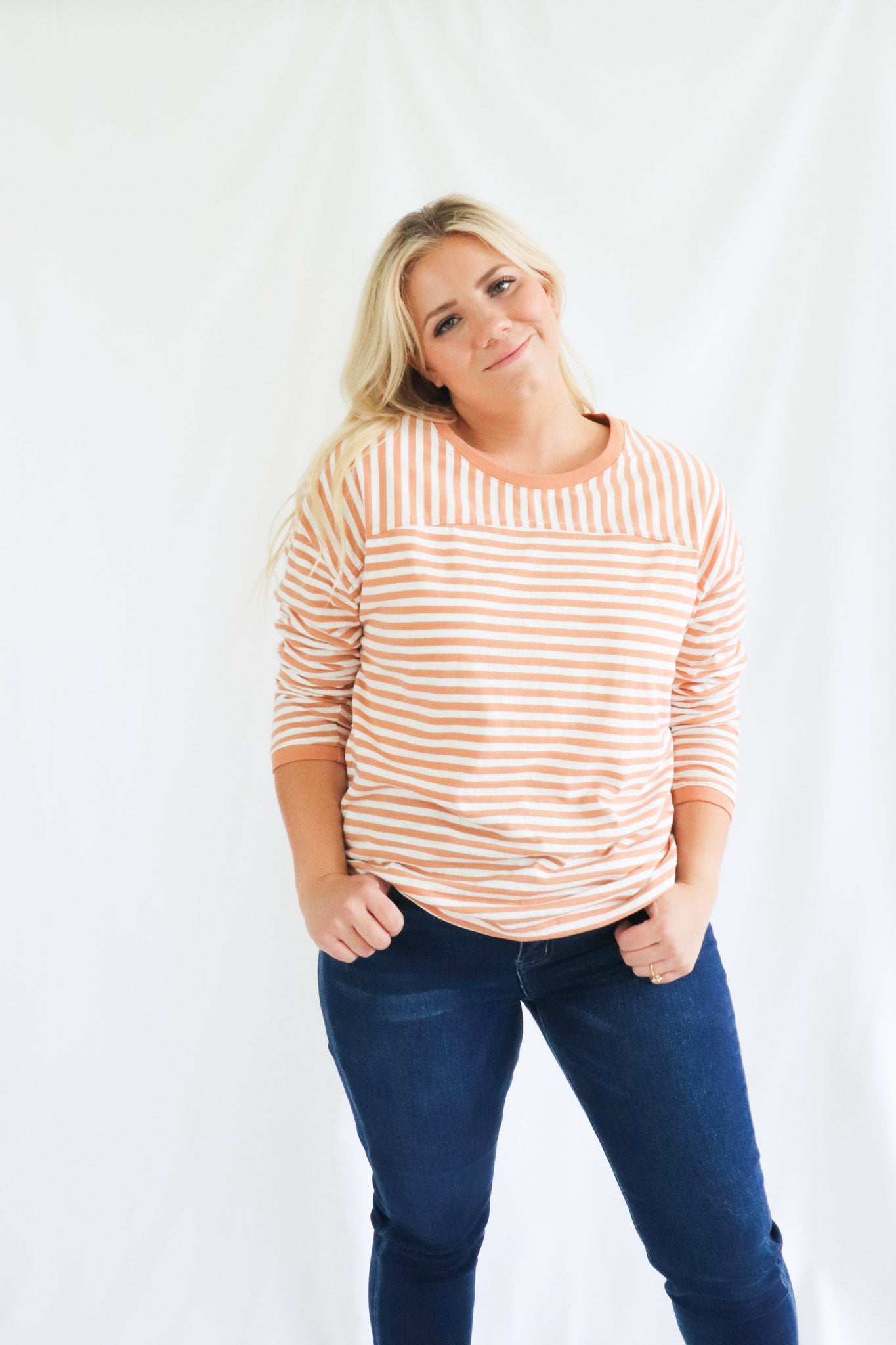 Sadie Striped Long Sleeve Tee - Brooklynn Avenue